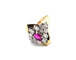 Bague 61 Bague en or jaune 18 ct avec rubis et diamants 58 Facettes 532 D OC