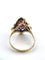 Bague 61 Bague en or jaune 18 ct avec rubis et diamants 58 Facettes 532 D OC