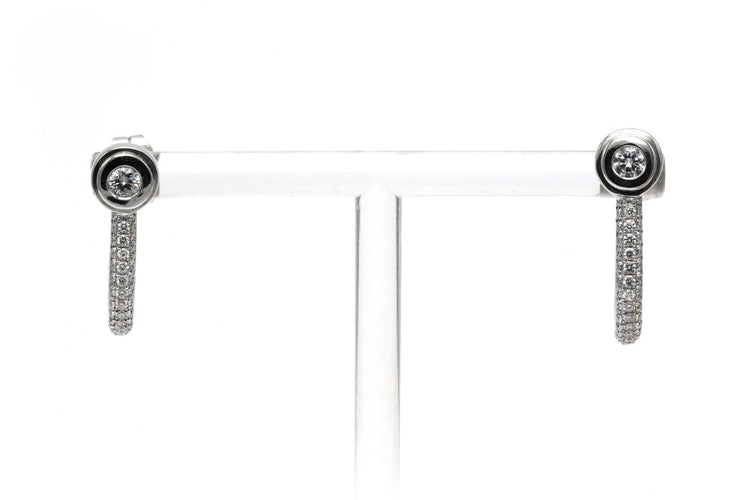 Boucles d'oreilles Boucles d'oreilles - Or blanc 18 carats et diamants taille brillant 0,888 ct 58 Facettes 23546