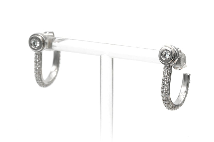 Boucles d'oreilles Boucles d'oreilles - Or blanc 18 carats et diamants taille brillant 0,888 ct 58 Facettes 23546