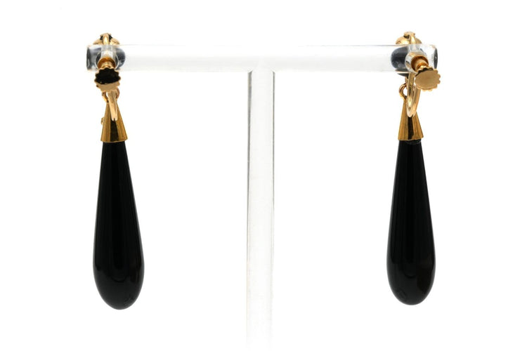 Boucles d'oreilles Napoléon III - Boucles d'oreilles en or jaune 18 carats, perles et jaspe 58 Facettes 23534