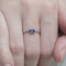 Bague 50 Bague en or blanc 18k et tanzanite ovale fantaisie 0,35 ct 58 Facettes TA250