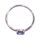 Bague 50 Bague en or blanc 18k et tanzanite ovale fantaisie 0,35 ct 58 Facettes TA250