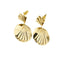 Boucles d'oreilles Boucles d’oreilles pendantes en or jaune 18 ct à motif bouclier 58 Facettes 40336