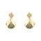 Boucles d'oreilles Boucles d’oreilles pendantes en or jaune 18 ct à motif bouclier 58 Facettes 40336