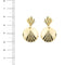 Boucles d'oreilles Boucles d’oreilles pendantes en or jaune 18 ct à motif bouclier 58 Facettes 40336