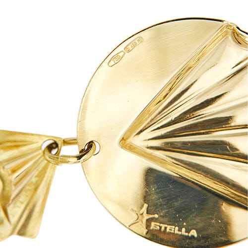 Boucles d'oreilles Boucles d’oreilles pendantes en or jaune 18 ct à motif bouclier 58 Facettes 40336