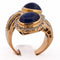 Bague 55 Bague vintage en or jaune 18 ct, saphirs et diamants 58 Facettes AN598 '(00229)