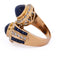 Bague 55 Bague vintage en or jaune 18 ct, saphirs et diamants 58 Facettes AN598 '(00229)