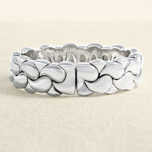 Bracelet Bracelet Chopard Casmir semi-rigide Or blanc Rhodié et Diamants 58 Facettes 62800048