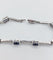 Bracelet Bracelet vintage style Art déco en or blanc 18k, saphirs synthétiques et diamants 58 Facettes A06838