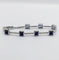 Bracelet Bracelet vintage style Art déco en or blanc 18k, saphirs synthétiques et diamants 58 Facettes A06838