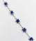 Bracelet Bracelet vintage style Art déco en or blanc 18k, saphirs synthétiques et diamants 58 Facettes A06838