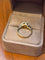 Bague 53 Bague goutte en or jaune 18 carats, saphir et diamants 58 Facettes goutte
