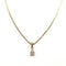 Collier Collier solitaire en or jaune 18 carats avec diamant poire 1 ct 58 Facettes BO/260013