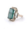 Bague 54 Bague en or jaune 18 ct avec émeraude et diamants 58 Facettes 1711 E