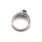 Bague 56 Bague en or blanc 18 carats avec saphir et diamants 58 Facettes BO/260021