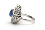 Bague 52 Bague années 70 en or blanc 18 carats, saphir et diamants baguette 58 Facettes 23538