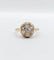 Bague 55.5 Bague marguerite antique en or 18k et diamants taille ancienne (circa 1900) 58 Facettes A06842