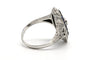 Bague 49 Bague Art déco en or blanc 18 carats, saphirs et diamants 58 Facettes 23292