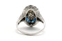 Bague 49 Bague Art déco en or blanc 18 carats, saphirs et diamants 58 Facettes 23292
