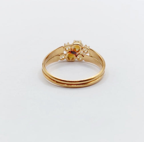 Bague 52.5 Bague antique en or rose 18k et perles (circa 1900) 58 Facettes A06843