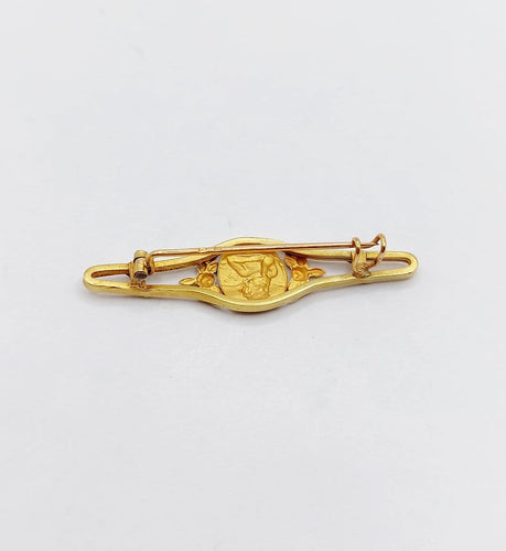 Broche Broche Art nouveau à motif d’angelot en or 18k (circa 1900) 58 Facettes A06844