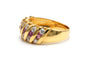 Bague 54 Bague contemporaine sertie de rubis et diamants en or jaune 18 carats 58 Facettes 21796