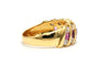 Bague 54 Bague contemporaine sertie de rubis et diamants en or jaune 18 carats 58 Facettes 21796