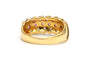 Bague 54 Bague contemporaine sertie de rubis et diamants en or jaune 18 carats 58 Facettes 21796