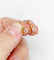 Boucles d'oreilles Dormeuses anciennes en or rose 18k et strass blancs (circa 1900) 58 Facettes A06851