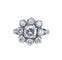 Bague 49 Bague marguerite en or blanc 18 carats et platine avec diamants 58 Facettes AB686