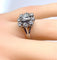 Bague 49 Bague marguerite en or blanc 18 carats et platine avec diamants 58 Facettes AB686