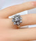 Bague 49 Bague marguerite en or blanc 18 carats et platine avec diamants 58 Facettes AB686