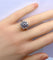 Bague 49 Bague marguerite en or blanc 18 carats et platine avec diamants 58 Facettes AB686