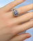 Bague 49 Bague marguerite en or blanc 18 carats et platine avec diamants 58 Facettes AB686