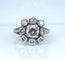 Bague 49 Bague marguerite en or blanc 18 carats et platine avec diamants 58 Facettes AB686