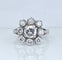 Bague 49 Bague marguerite en or blanc 18 carats et platine avec diamants 58 Facettes AB686