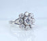 Bague 49 Bague marguerite en or blanc 18 carats et platine avec diamants 58 Facettes AB686