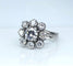 Bague 49 Bague marguerite en or blanc 18 carats et platine avec diamants 58 Facettes AB686
