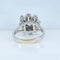 Bague 49 Bague marguerite en or blanc 18 carats et platine avec diamants 58 Facettes AB686