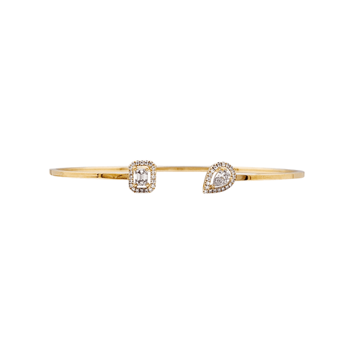 Bracelet Bracelet Messika, "Jonc Flex Toi & Moi My Twin" or jaune et diamants. 58 Facettes 35425