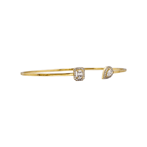 Bracelet Bracelet Messika, "Jonc Flex Toi & Moi My Twin" or jaune et diamants. 58 Facettes 35425