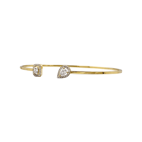 Bracelet Bracelet Messika, "Jonc Flex Toi & Moi My Twin" or jaune et diamants. 58 Facettes 35425