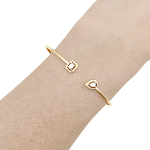 Bracelet Bracelet Messika, "Jonc Flex Toi & Moi My Twin" or jaune et diamants. 58 Facettes 35425