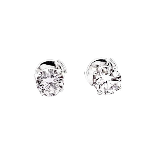 Boucles d'oreilles Boucles d'oreilles or blanc et diamants. 58 Facettes 35417