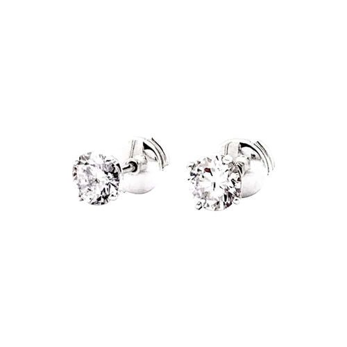 Boucles d'oreilles Boucles d'oreilles or blanc et diamants. 58 Facettes 35417
