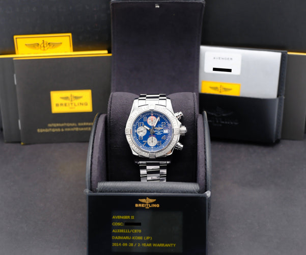 Breitling Avenger II A13381 - Montre automatique en acier 43 mm 58 Facettes BTL/AVG/074