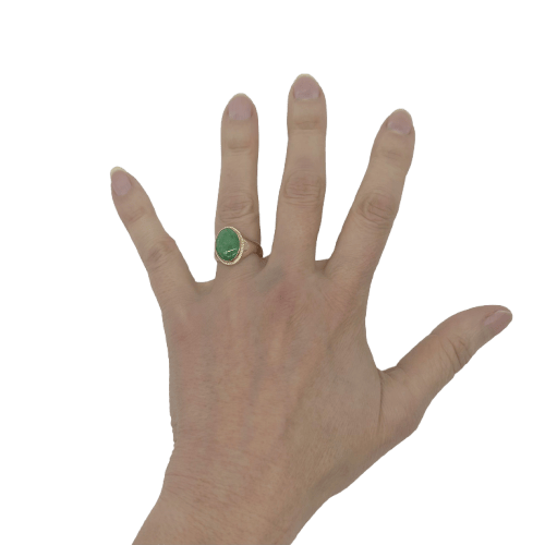 Bague Bague en or jaune et jade 58 Facettes Z1351887