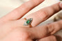 Bague marquise en or jaune 18 carats émeraude et diamants 58 Facettes 3839